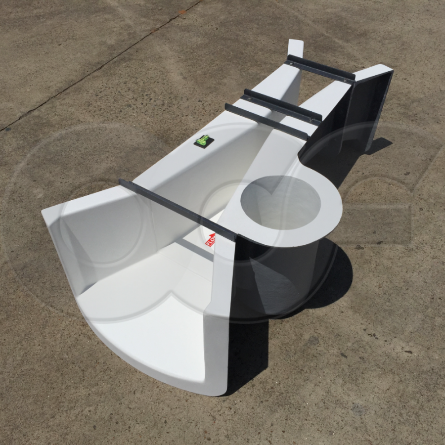 2-inch Fiberglass Parshall Flume with Stilling Well