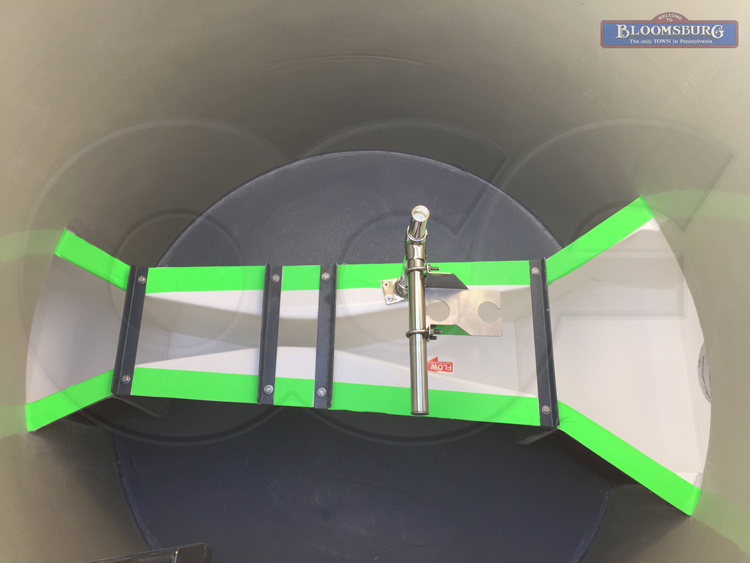 Interior of Fiberglass 2-Inch Parshall Flume Metering Manhole 