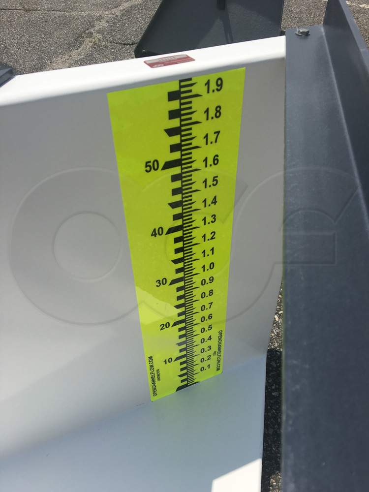 2-Foot H Flume Staff Gauge Detail