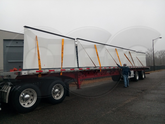 Shipping Large Fiberglass Trapezoidal Flumes