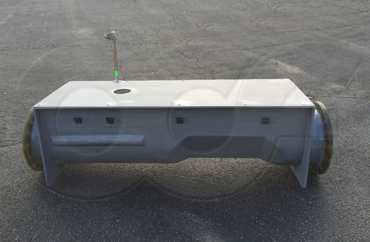 palmer bowlus flume with flanges cover and ultrasonic bracket