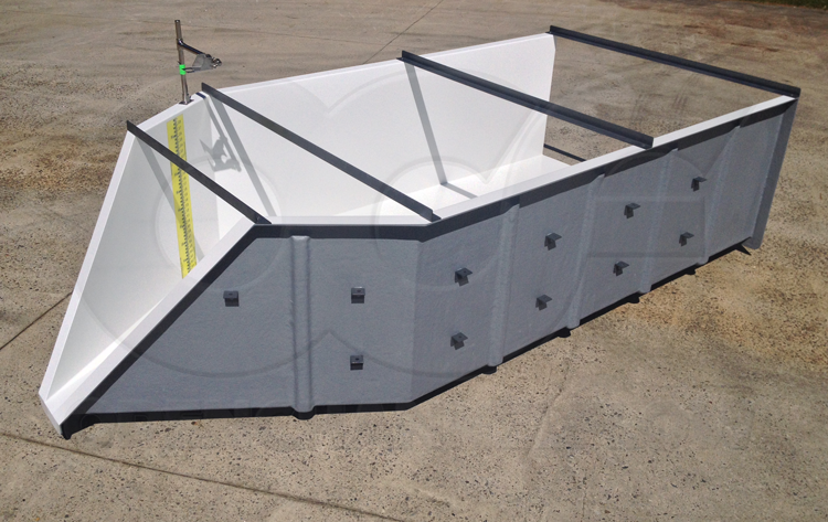 3-Foot H flume with Approach Section