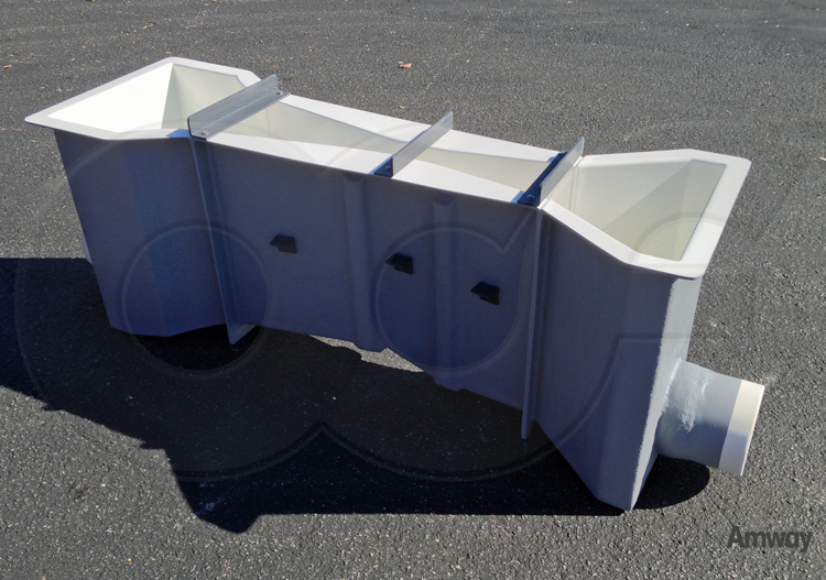 parshall flume fiberglass construction end adapter pipe stub