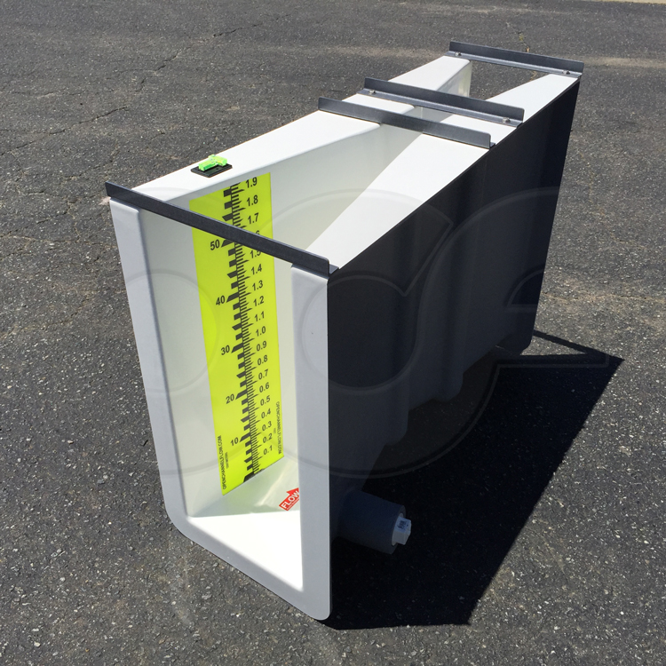 parshall flume fiberglass construction staff gauge stilling well connection
