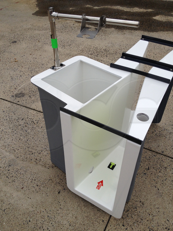 parshall flume fiberglass construction rectangular stilling well ultrasonic bracket probe well