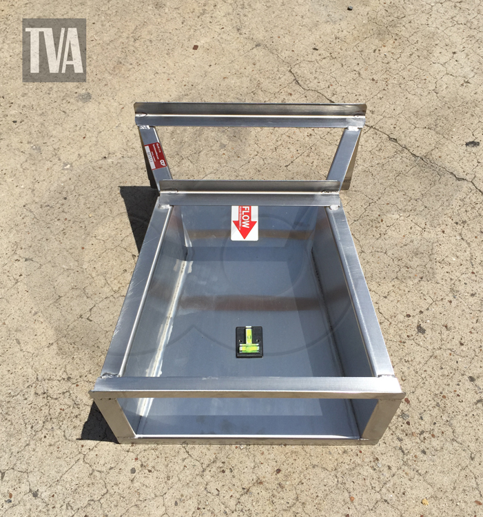 Plan View of a Stainless Steel Cutthroat Flume for Dam Seepage