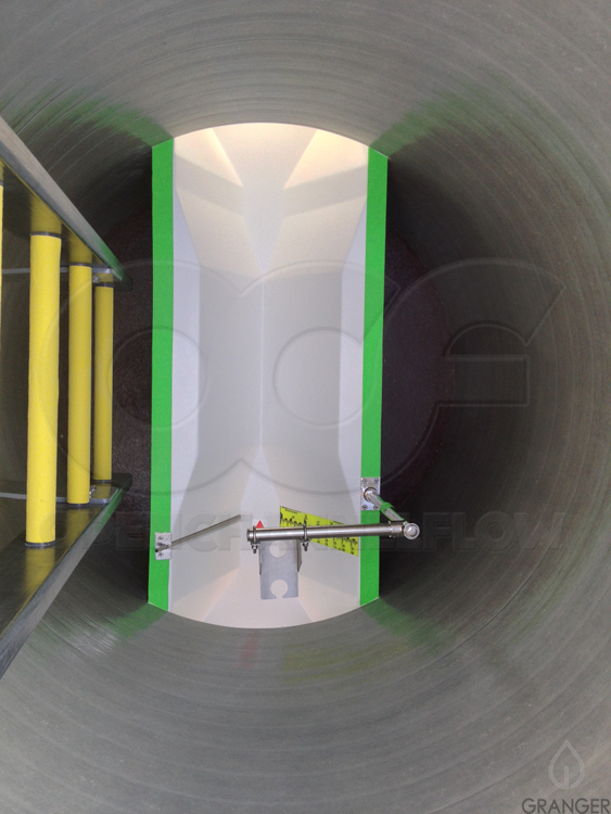 Extra Large 60 Degree Trapeozidal Flume Manhole