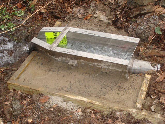 0.6-Foot Stainless Steel H Flume Installation
