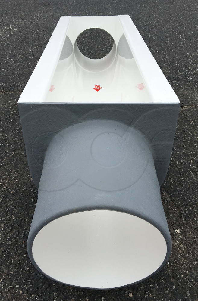 outlet view of 8 inch palmer bowlus flume