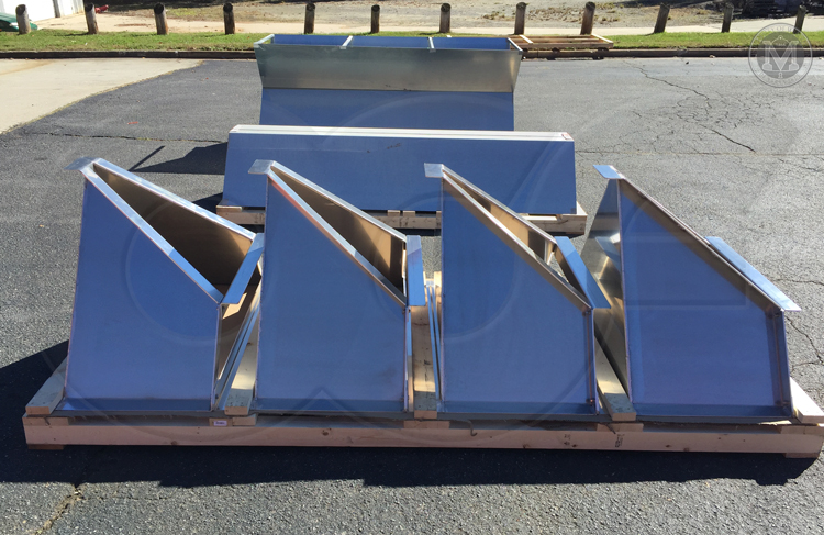 Four Aluminum H Flumes