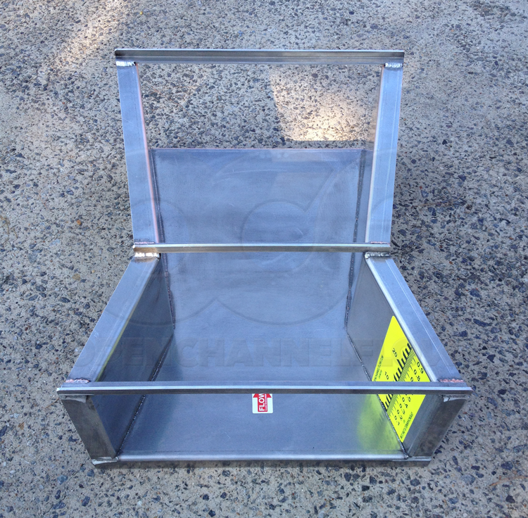 36-Inch x 16-Inch Aluminum Cutthroat Flume for Monitoring Dam Seepage 