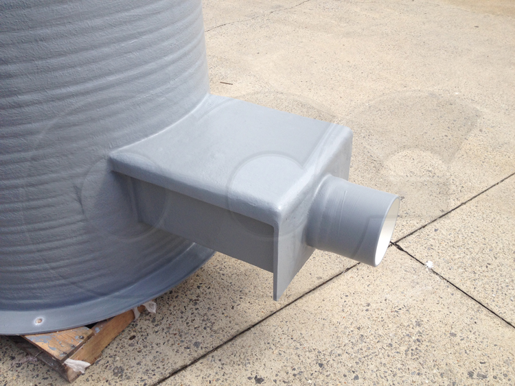 H Flume Approach Section Outside of a Fiberglass Metering Manhole