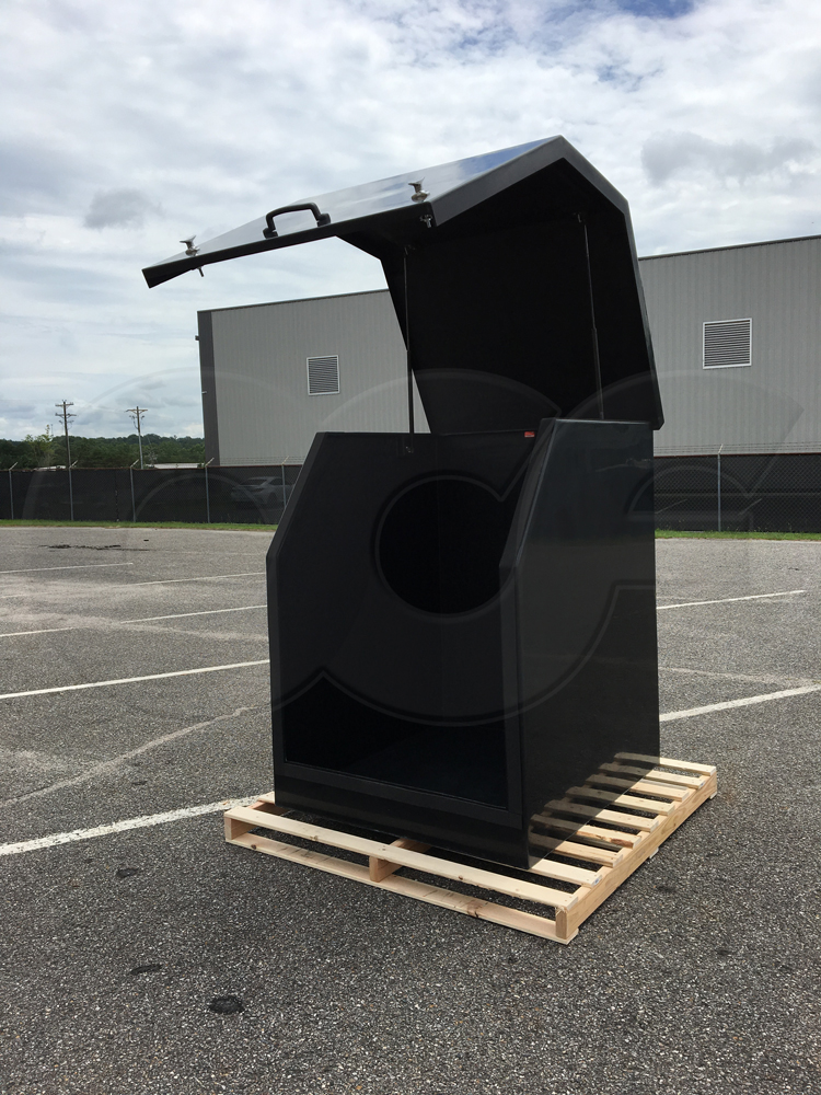 Black Gemini Enclosure with Door Open