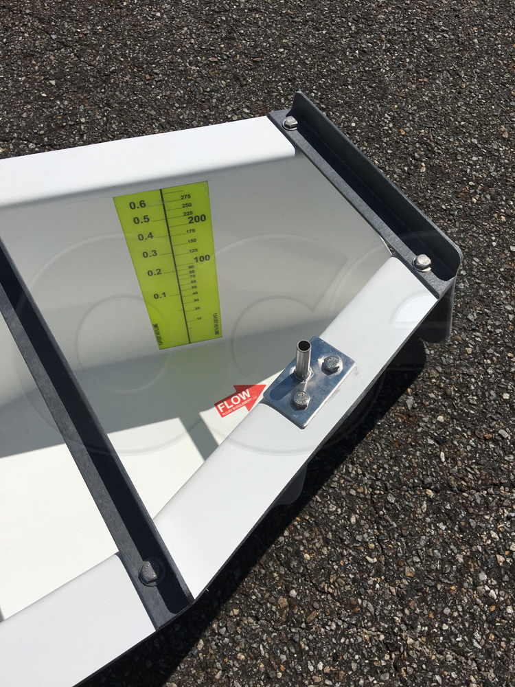 Sampler Tube and Custom Staff Gauge in a HS Flume