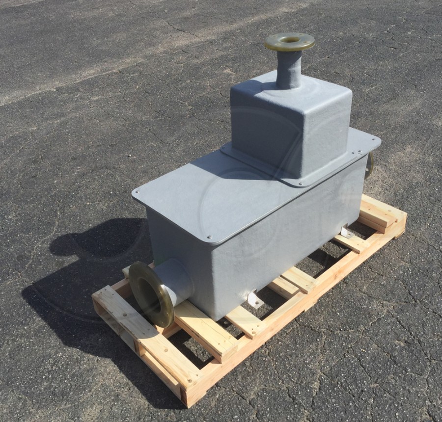 Weir Box with Flanged Connections and Custom Covers