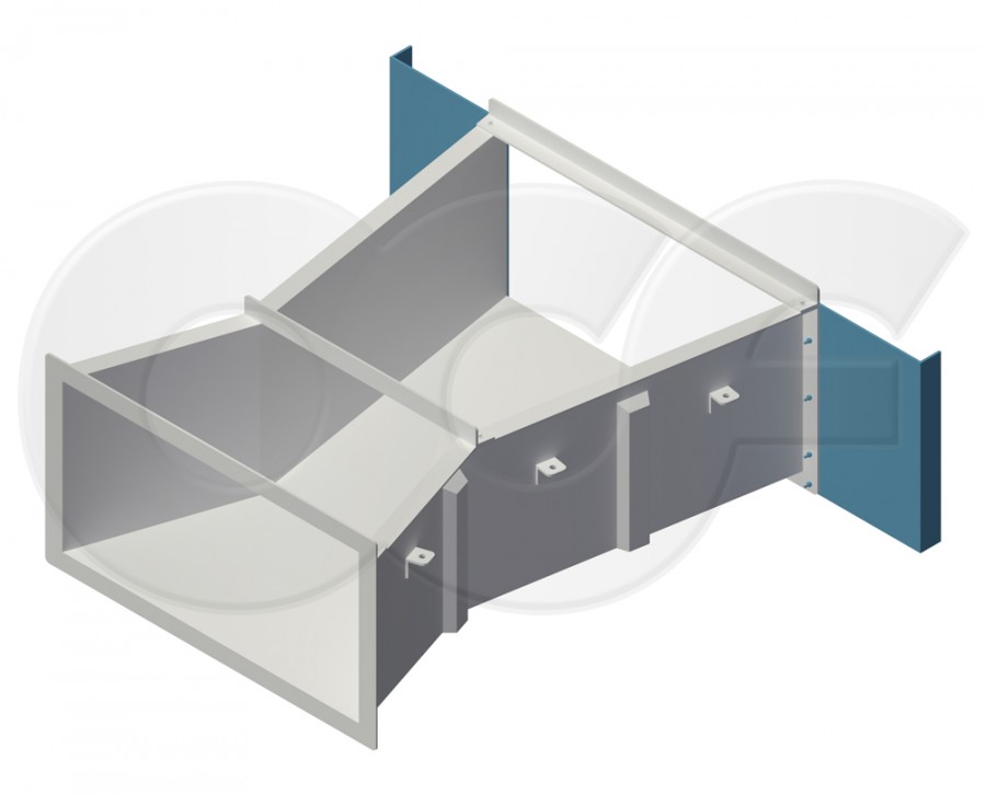 Cuthroat Flume with Outlet Wing Walls - Render