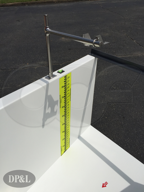 parshall flume fiberglass construction staff gauge ultrasonic bracket