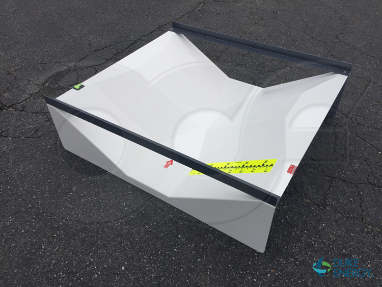 Ortho View of a 2-Inch 30 Degree CSU Trapezoidal Flume