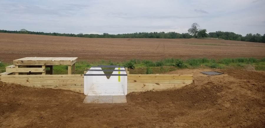Edge-of-Field Site During Installation