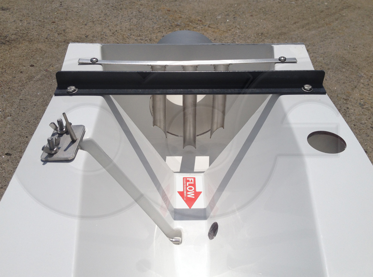 Tranquilizer Rack in a Trapezoidal Flume