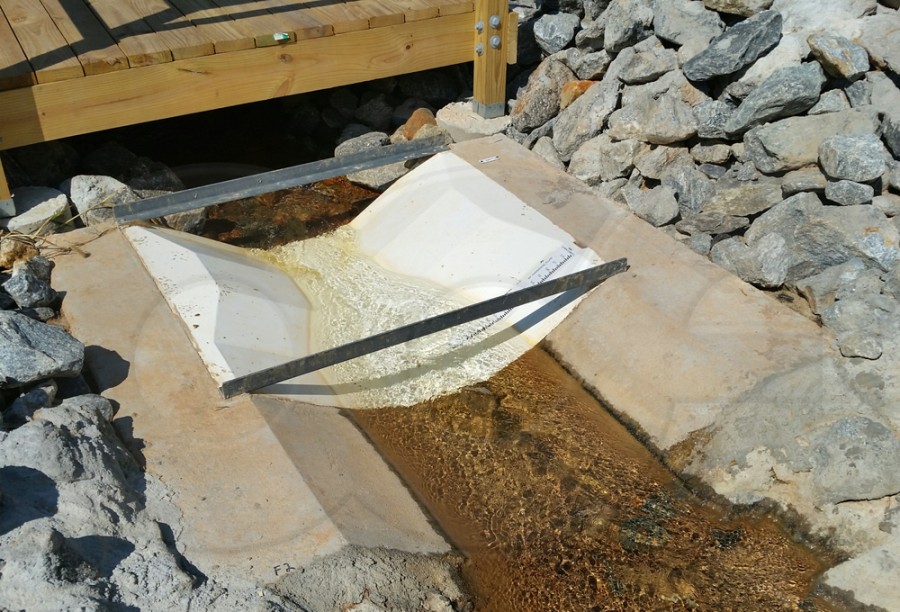 2-Inch 30 Degree CSU Trapezoidal Flume Installed