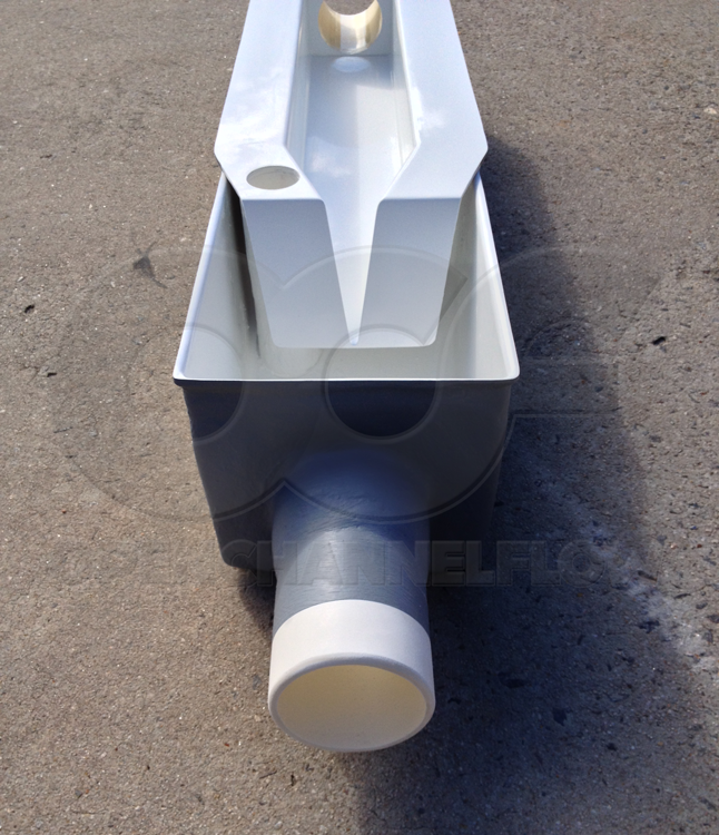 0.5-Foot H Flume Discharge Dropbox Detail