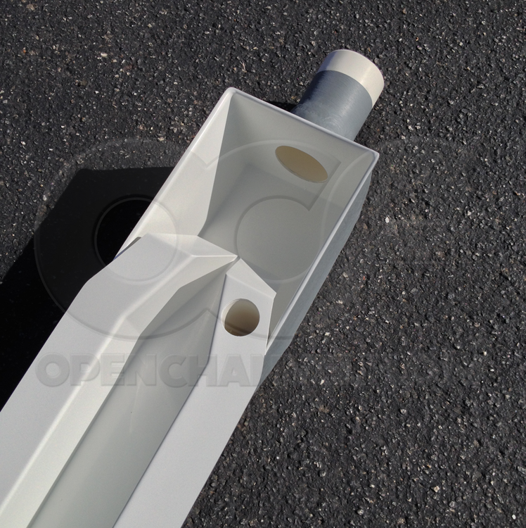 0.6-Foot HS Flume Discharge - Top View