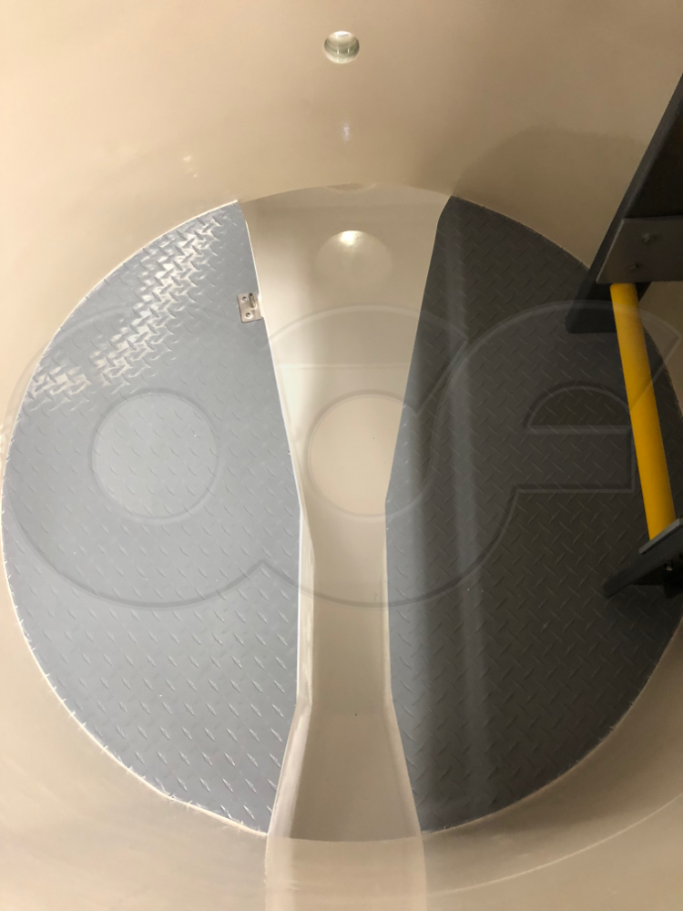 Fiberglass Benching in a Parshall Flume Flow Metering Manhole