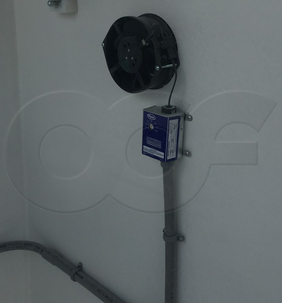 Enclosure Fan & Thermostat Detail