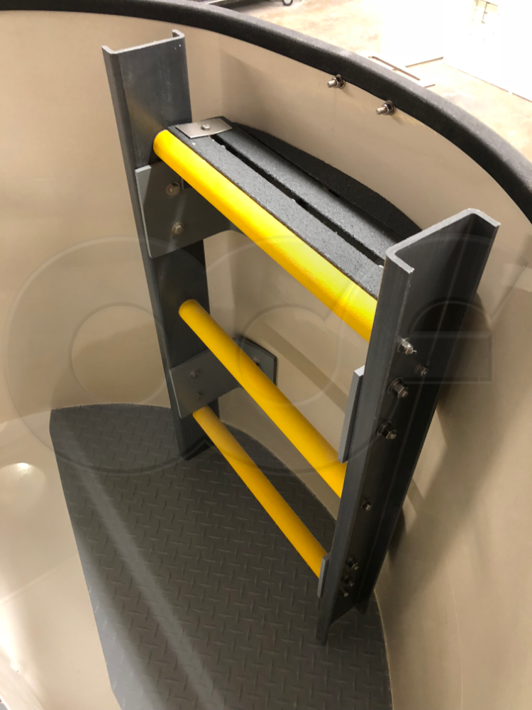 Fiberglass Ladder in a Parshall Flume Metering Manhole