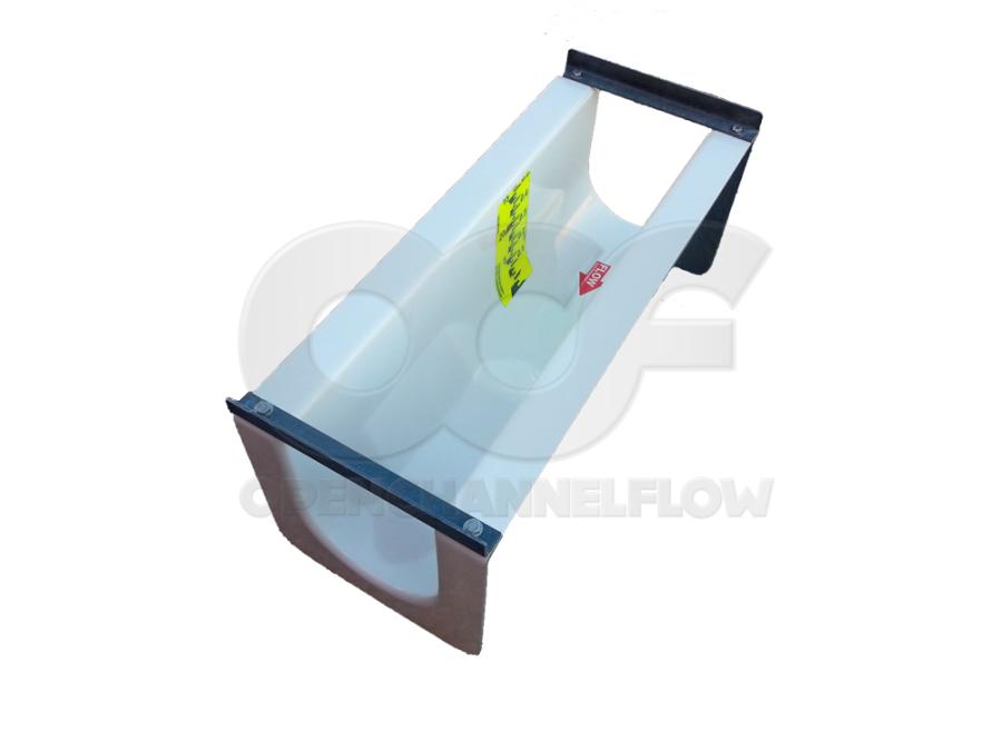 fiberglass construction 8 inch palmer bowlus flume with right side staff gauge