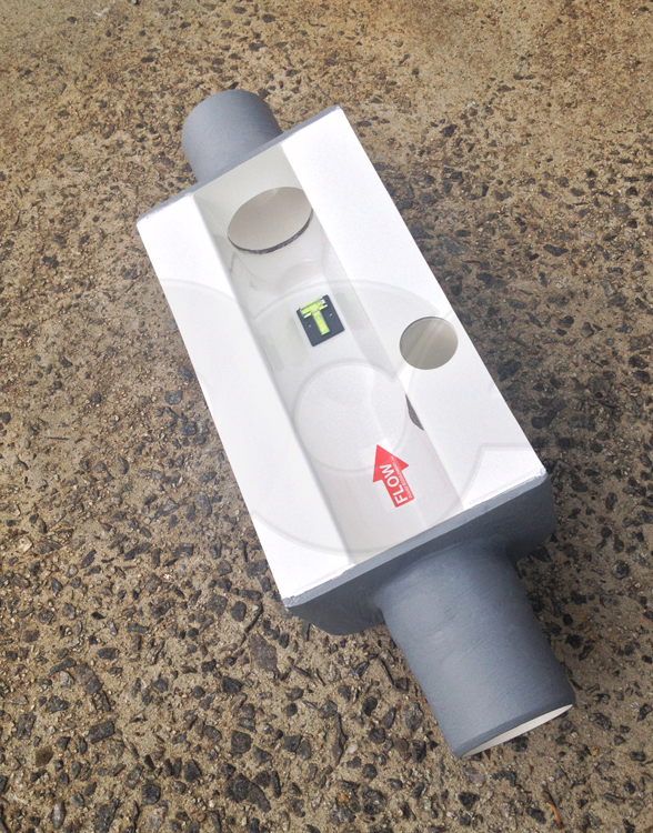 Palmer-Bowlus Flume with Probe Well and Pipe Stubs