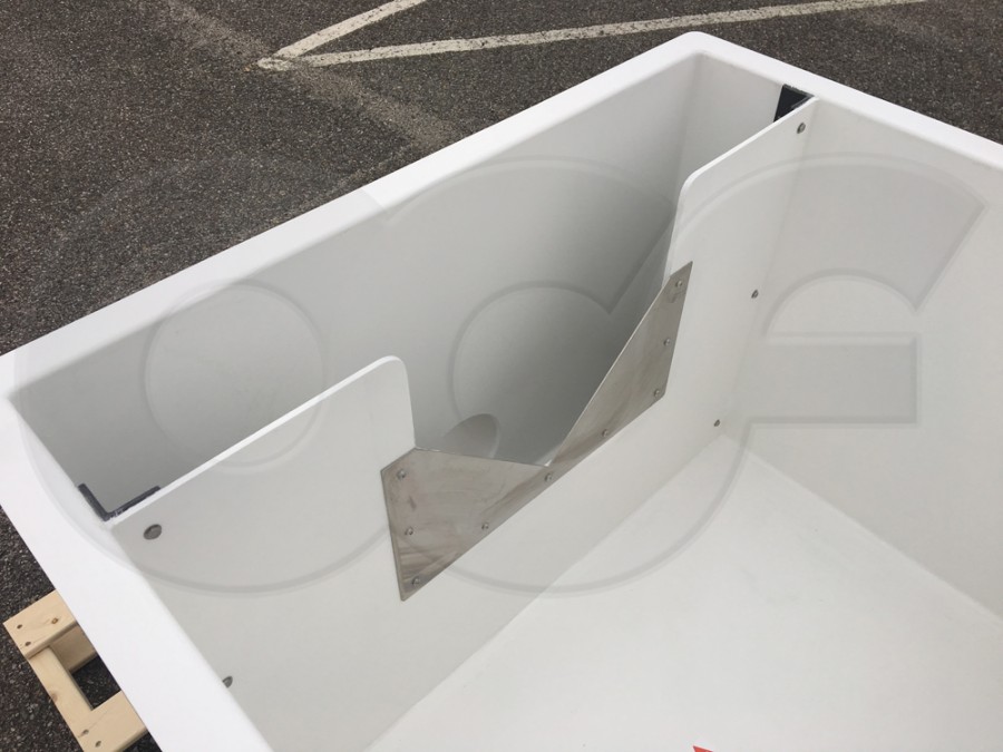 Fiberglass Weir Box with Custom Overflow Weir 