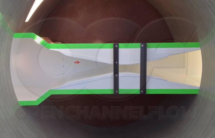 Protective Tape on Nested Parshall Flumes in a PMM