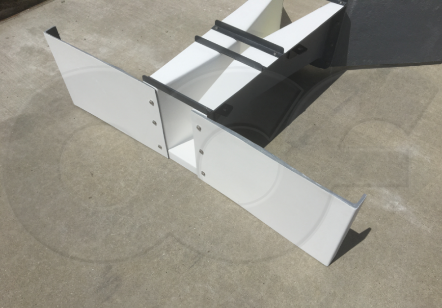 Flat Bolt-On Outlet Wing Walls on a Small Parshall Flume