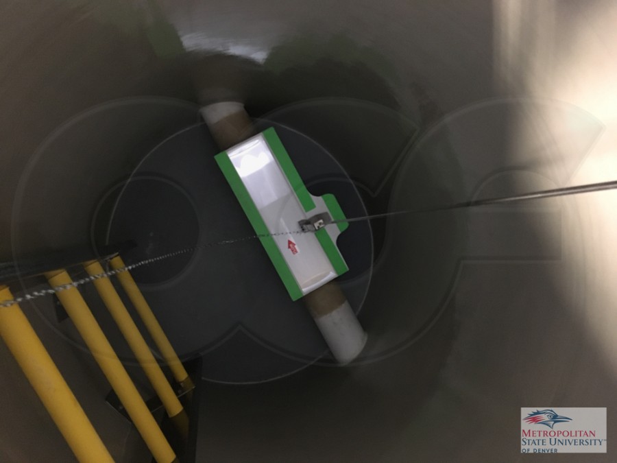 pH Probe Holder Silde Rail in a Metering Manhole