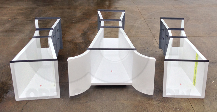 parshall flumes fiberglass construction wing walls