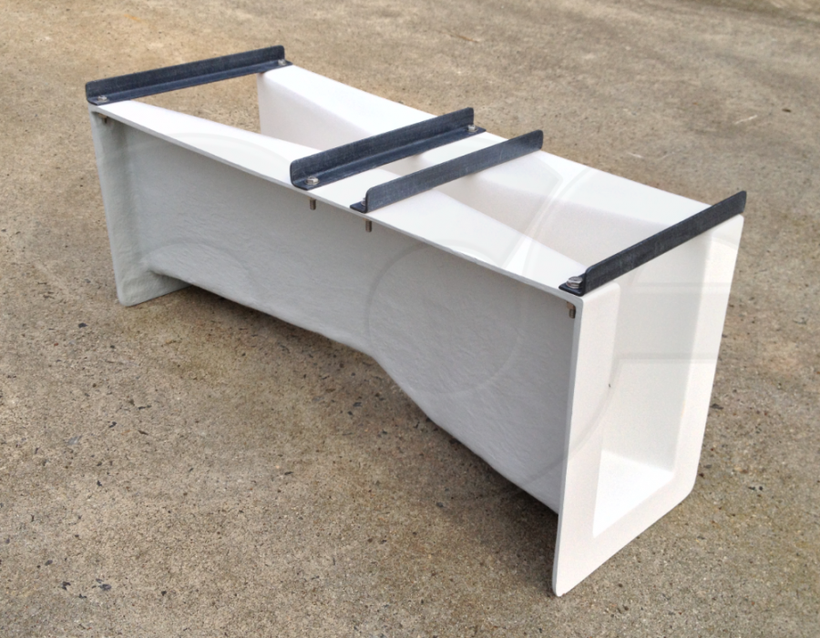 Ortho View of a 2-inch Fiberglass Parshall Flume