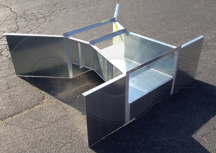 Outlet of a Galvanized Steel Cutthroat Flume with Wing Walls