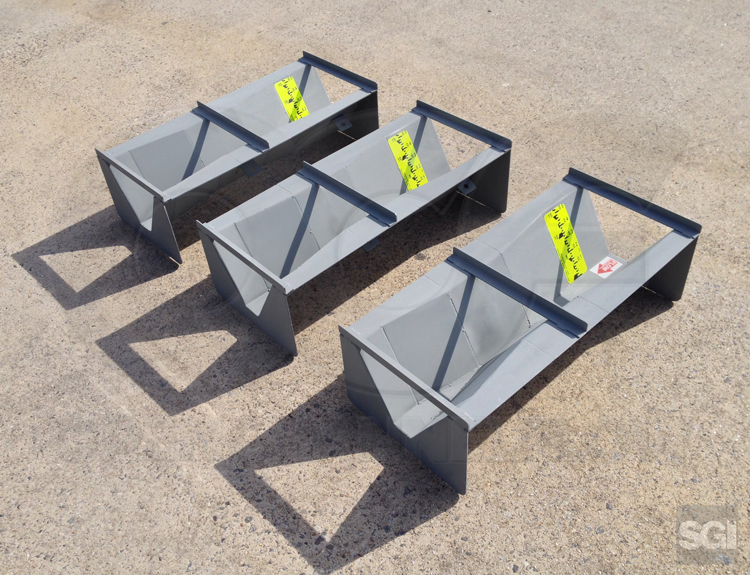 Galvanized Steel Trapezoidal Flumes with Staff Gauges