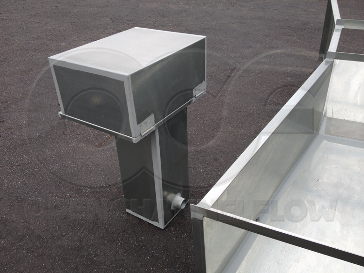 Galvanized Parshall Flume with Custom Detached Stilling Well