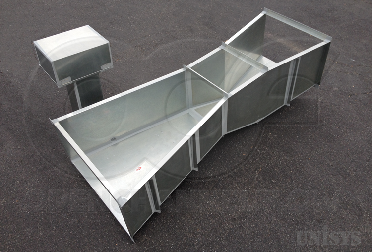 Reduced Height Galvanized Steel Parshall Flume with Stillng Well