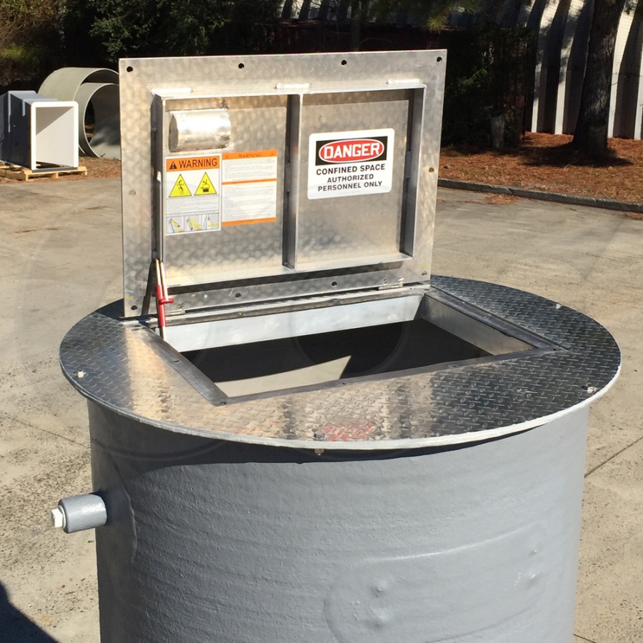 Gastight Aluminum Hatch Manhole Detail