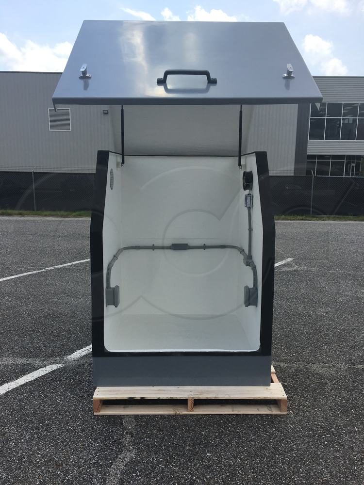 Grey Gemini Enclsoure with Front Door Open