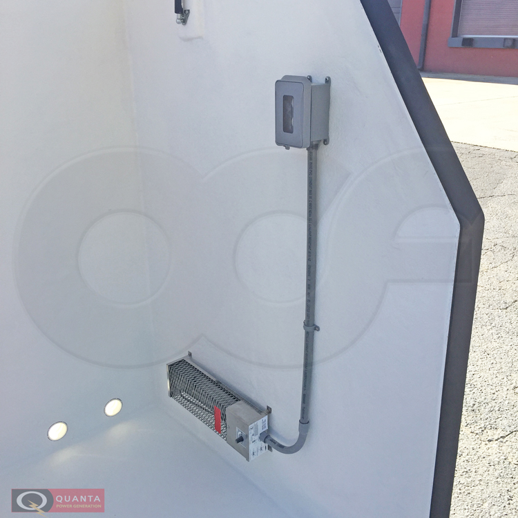 Heater and GFCI Mounted in an Gemini Fiberglass Enclosure