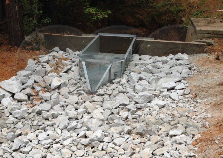 H Flume Installed to Measure Surface Water Runoff