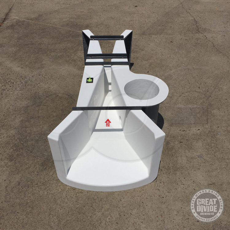 parshall flume fiberglass construction staged manhole end adapter stilliing well