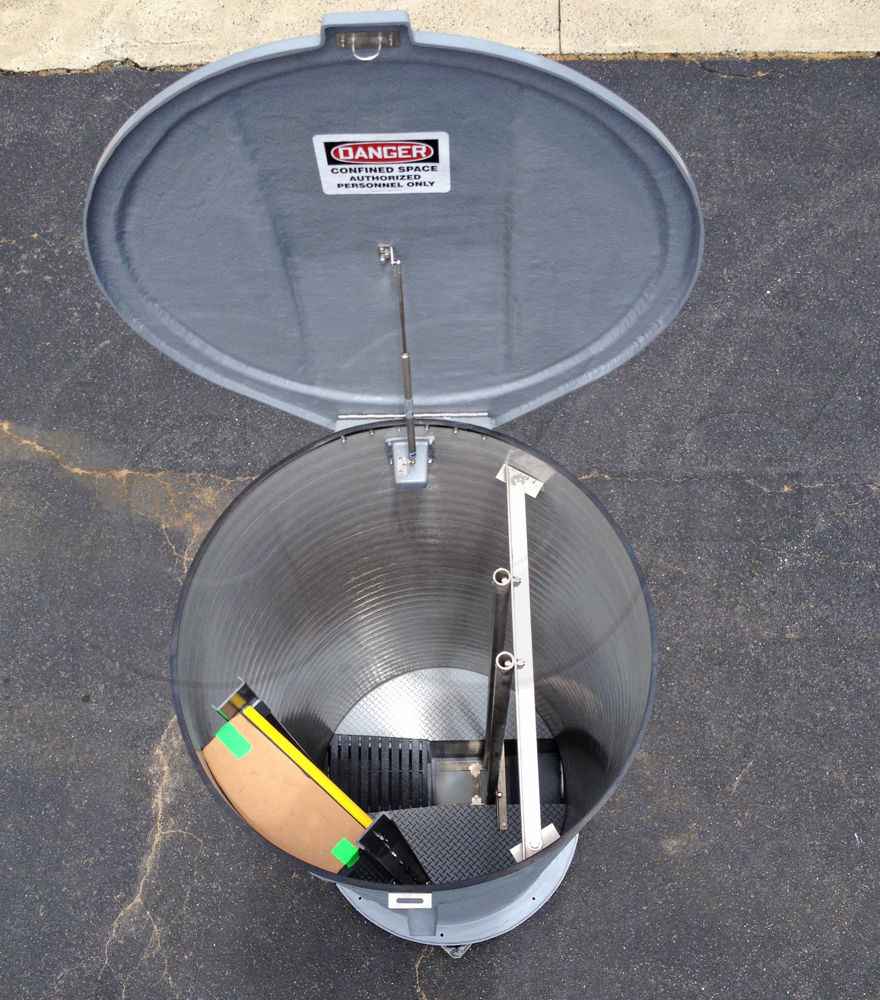 Domed Top Grinder Manhole - Interior View