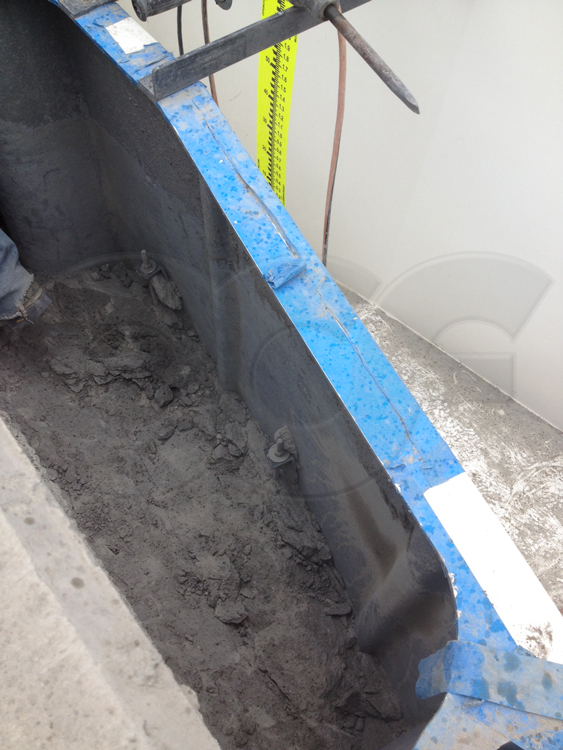 parshall flume fiberglass construction grouting installation anchor clips