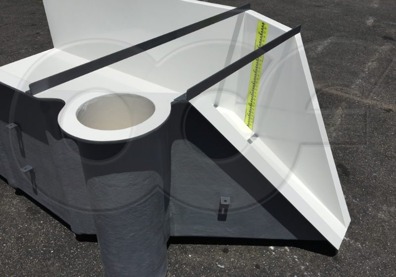 H Flume with Attached Stilling Well - Approach Section - Staff Gauge